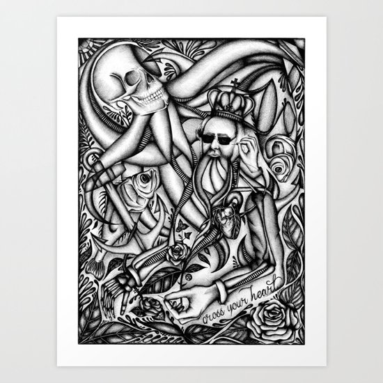 Cross Your Heart Art Print