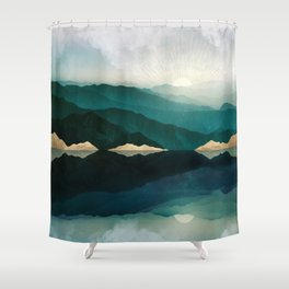 Waters Edge Reflection Shower Curtain