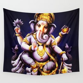 Hindu Ganesha 3 Wall Tapestry