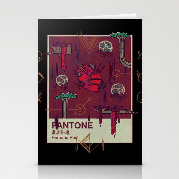 Hematic Red Stationery Cards