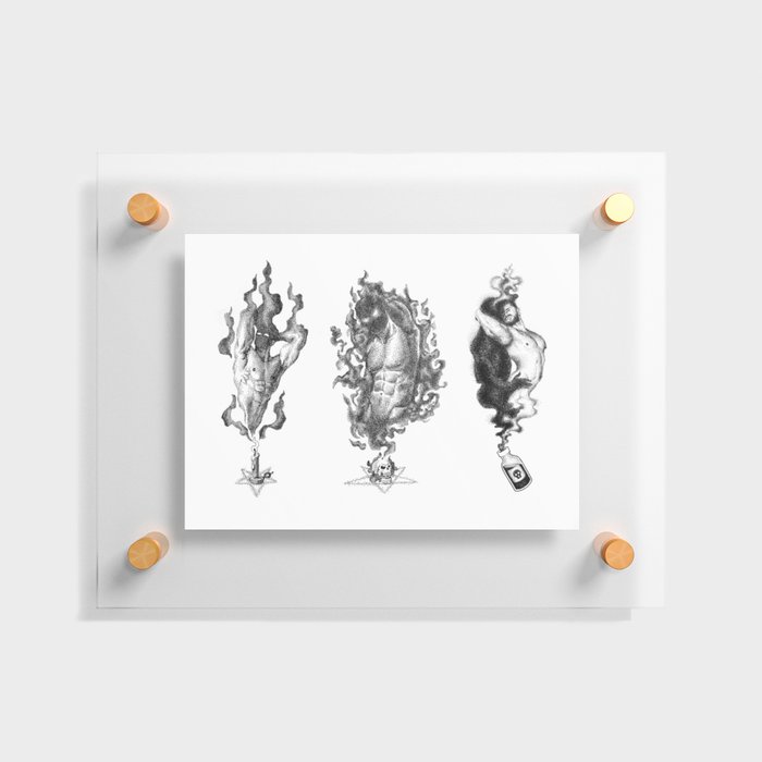 3 Demons SPOOKYDOODs Floating Acrylic Print