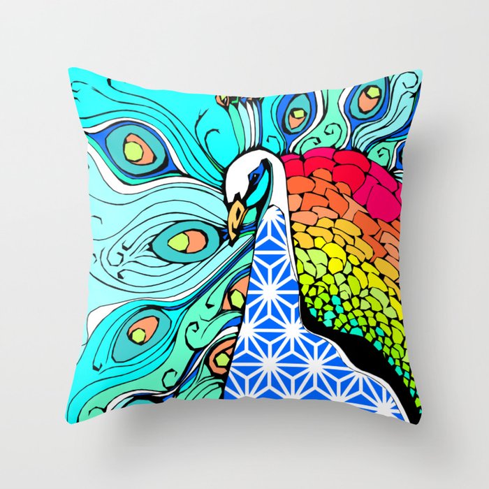 Gypsy Peacock Throw Pillow By Kerisedelcoure Society6
