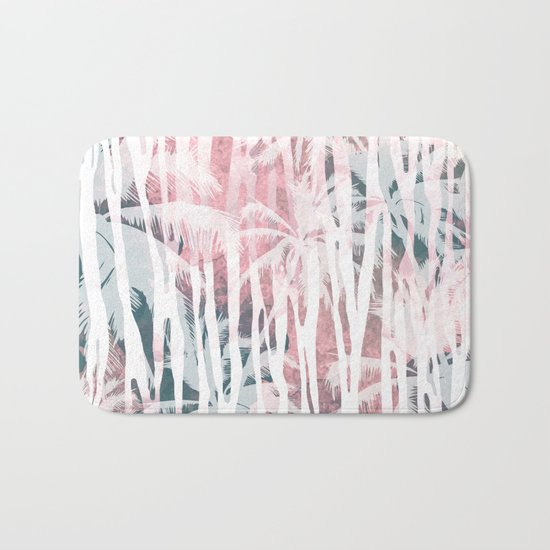 Abstract animal and palm Bath Mat