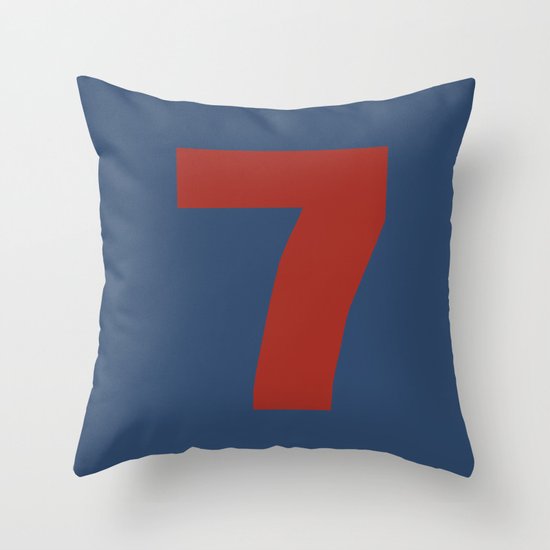 Number 7 Throw Pillow