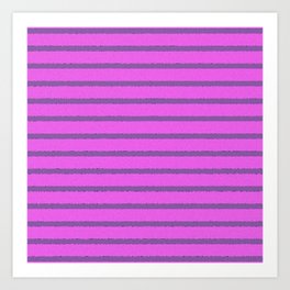 Purple Pink Stained Glass Stripes Modern Collection Art Print