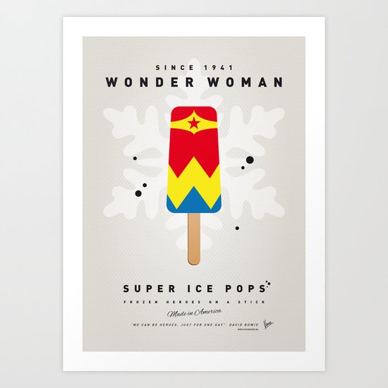 My SUPERHERO ICE POP - woman - No17 WONDER Art Print