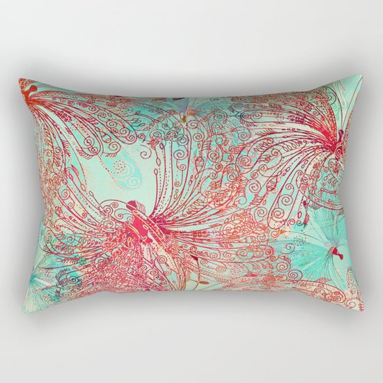 Butterfly Pattern Rectangular Pillow