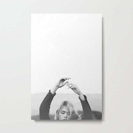 Hands in air Metal Print
