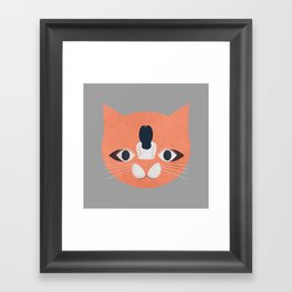 Cat Face Framed Art Print