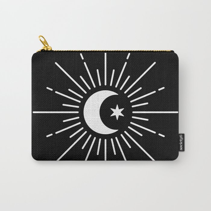 Minimalist Moon (white) Carry-All Pouch