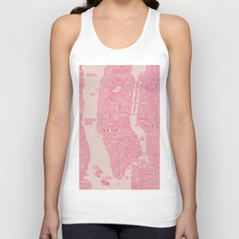 nyc map new york red Tank Top | Us, Ink, Detailed, Travels, Holiday, Poster, Nyc, New York, Pink, Tourism 
