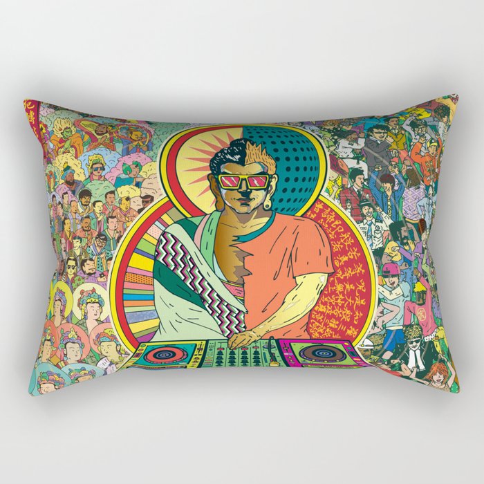 Life of Buddha - 7. Enlightenment and teaching  Rectangular Pillow