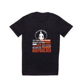 Motivating Bodybuilder's Typography Speech - Graphic Bodybuilding Motto, Inspirational Printed Quote T Shirt