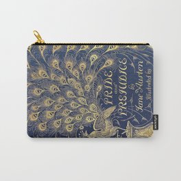 Pride and Prejudice by Jane Austen Vintage Peacock Book Cover Carry-All Pouch