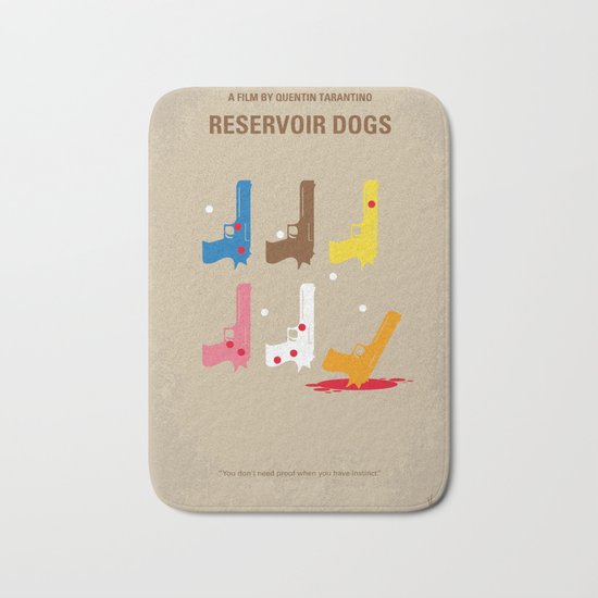 No069 My Reservoir Dogs minimal movie poster Bath Mat