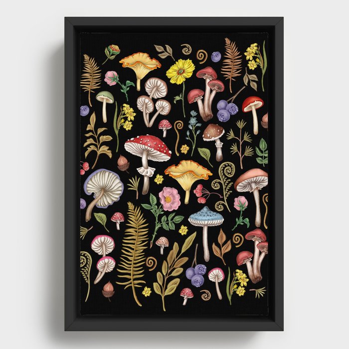 Botanical Mushroom #10 Framed Canvas