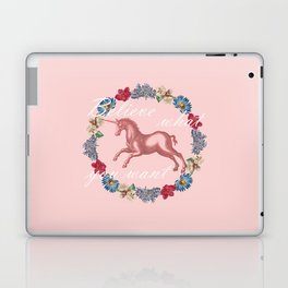 Pink Unicorn, believe what you want Laptop & iPad Skin