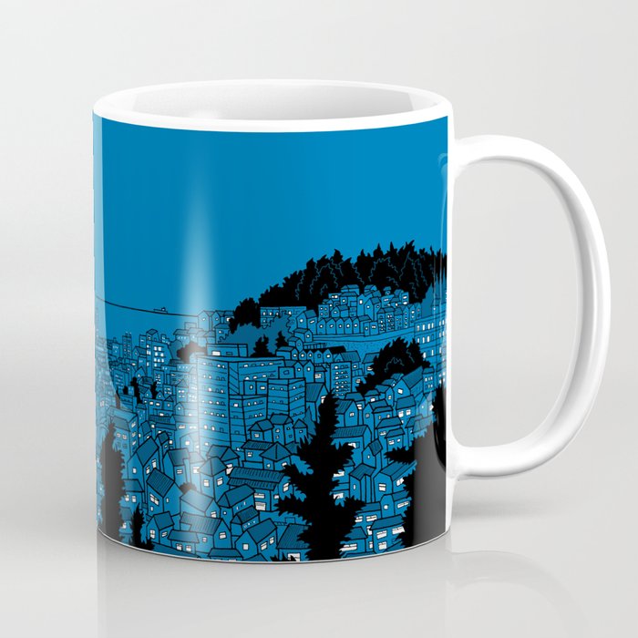 Shioya Harbour, Japan (Night) Coffee Mug