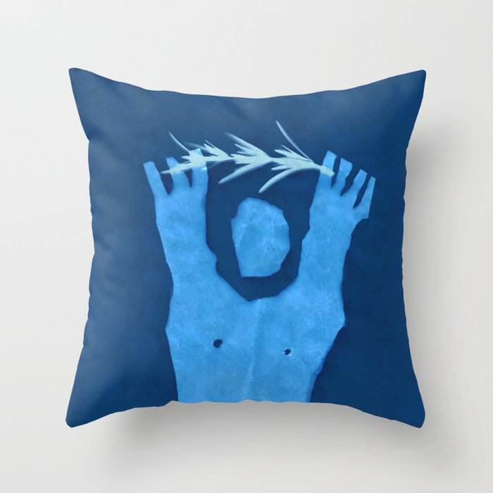 Cyanoman Throw Pillow