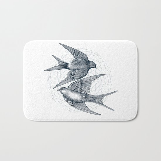 Two Swallows Bath Mat