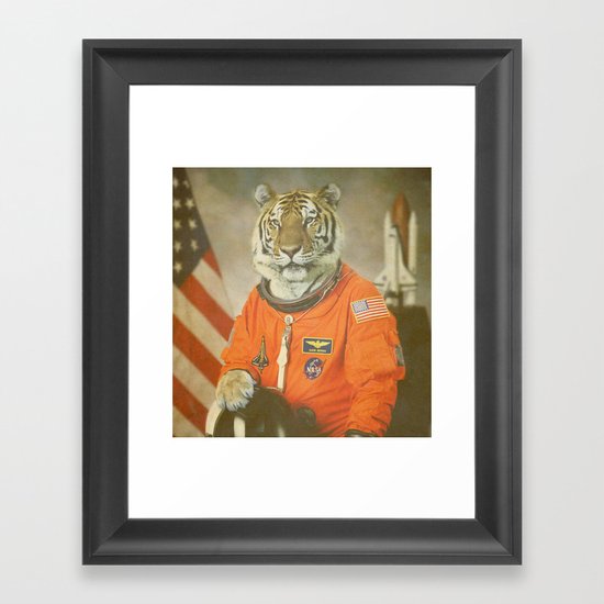 Moon Tiger Framed Art Print