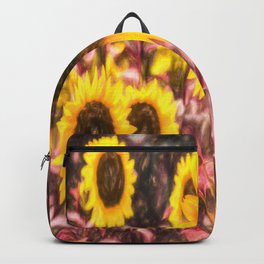 Sunflower Vibrant Art Backpack | Photo, Vangoghsunflower, Sunflower, Fieldsofsunflowers, Vibrantart, Slovakiansunflowers, Florafauna, Summer, Sunflowers, Seasons 