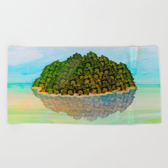 Lost in the Green Island / Nature 05-12-16 Beach Towel