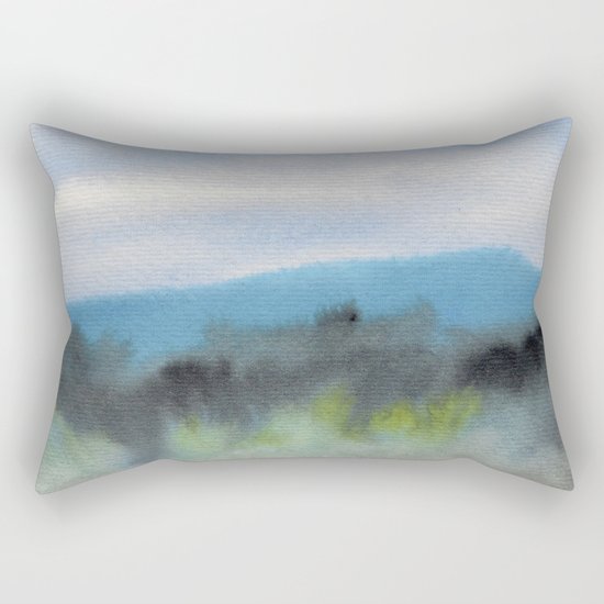 Watercolor abstract landscape 08 Rectangular Pillow