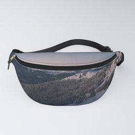 Magical winter sunset with mountain Triglav Fanny Pack