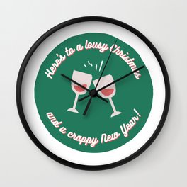Here's to a Lousy Christmas Wall Clock