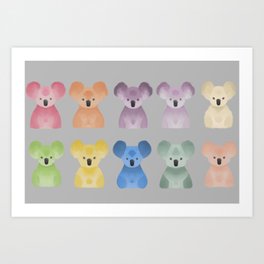 Gummy koala bears Art Print
