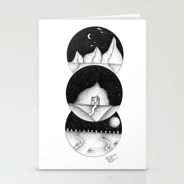 Planet and Landscapes 10 Stationery Cards