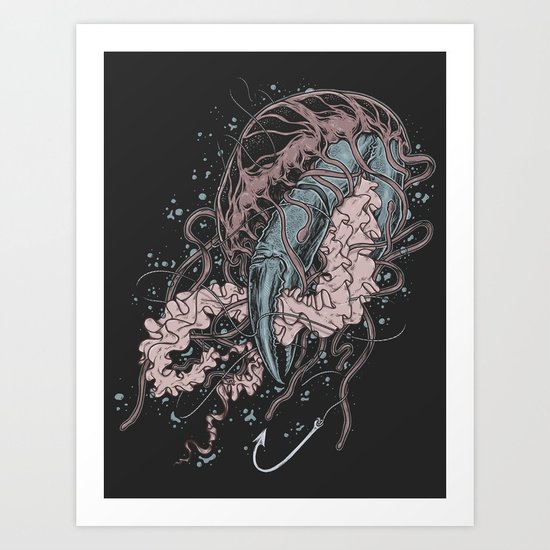 Jelly vs Crab Art Print