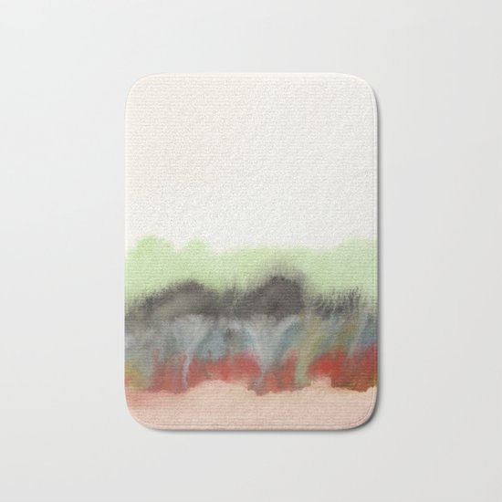Watercolor abstract landscape 12 Bath Mat