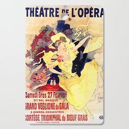 Theatre De L' Opera Bal Masque Jules Cheret Art Nouveau French Poster Cutting Board