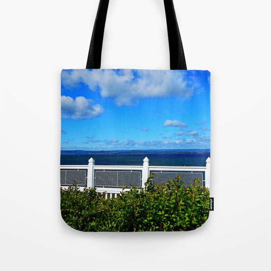 Shoreline Fence Tote Bag