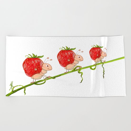 Strawberry Beach Towel