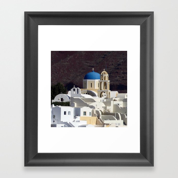 Santorini Island, Greece | Cyclades Islands | Mediterranean Sea | Greek Islands Photography 16 Framed Art Print