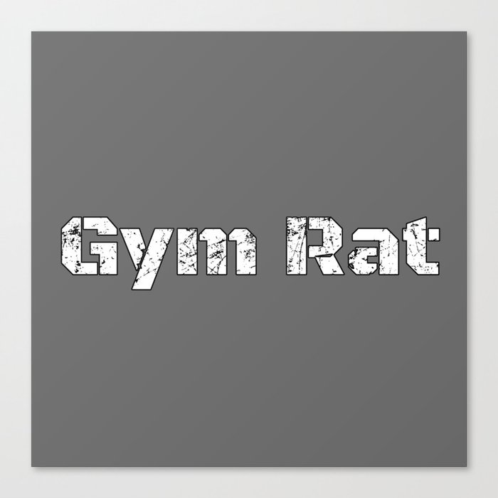 Gym Rat (white) Canvas Print