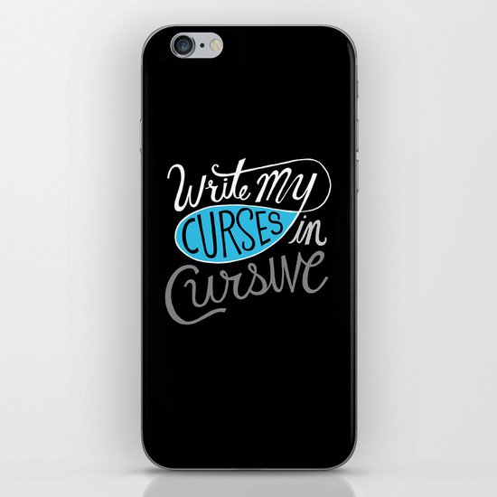 Curses in Cursive iPhone & iPod Skin