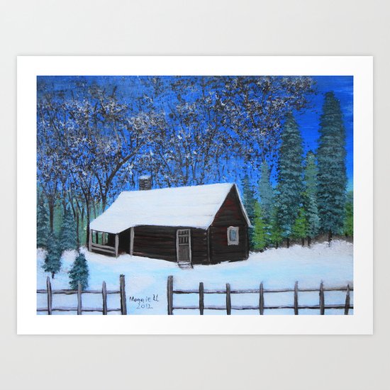 Covered with snow Art Print