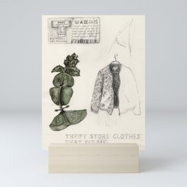 Thrift store clothes Mini Art Print