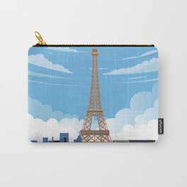 Paris France Travel poster city landscape Carry-All Pouch