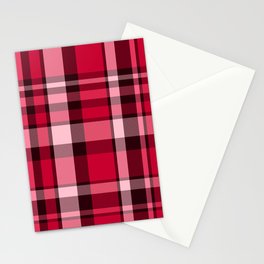 Plaid // Ruby Red Stationery Card