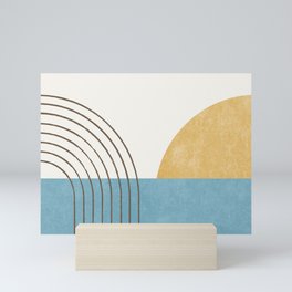 Sunny Ocean Horizon Mini Art Print