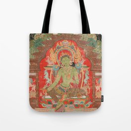 Green Tara 13th Century Tibetan Art Tote Bag