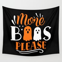 More Boos Please Cool Halloween Ghosts Wall Tapestry