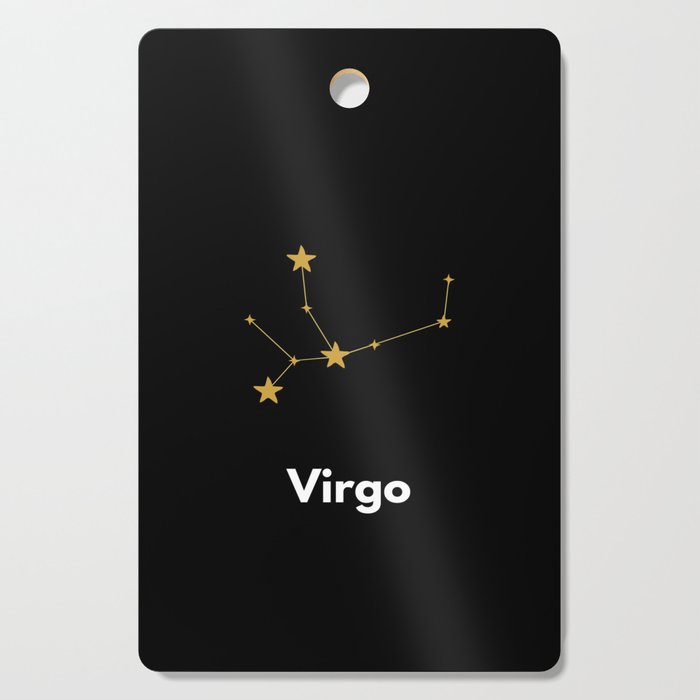 Virgo, Virgo Sign, Black Cutting Board