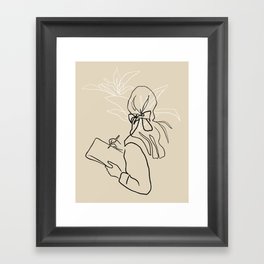 Drawing In A Botanical Garden Framed Art Print