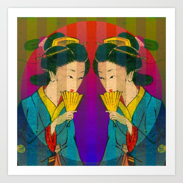 2 Geishas Art Print
